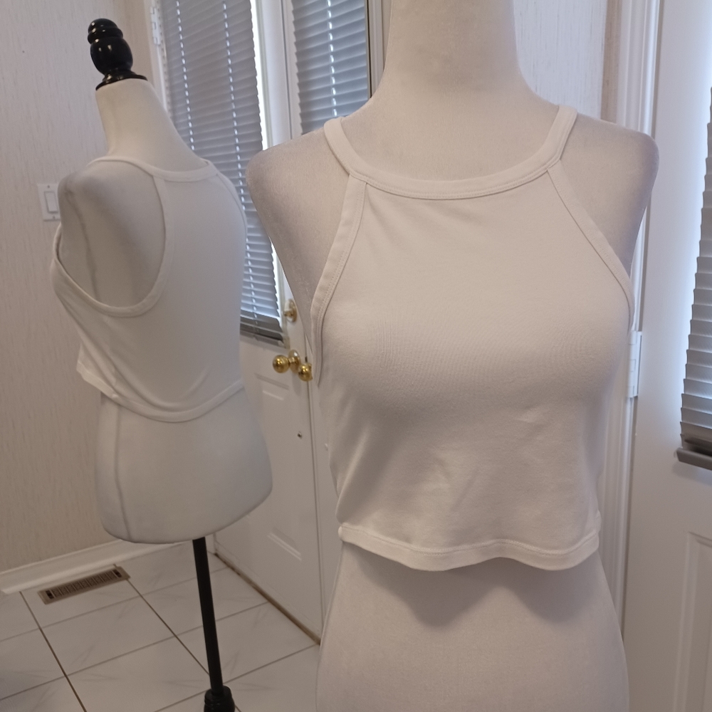 4/$40 White Tank Top - Size Small